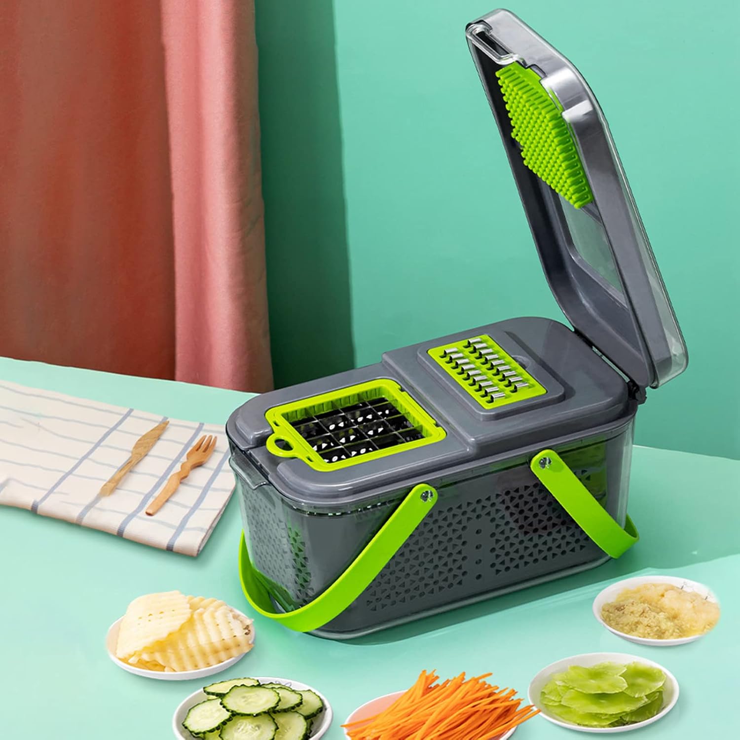 Coupe-Légumes Multifonction 22 en 1 - L'Ustensile Indispensable pour une Cuisine Rapide et Saine