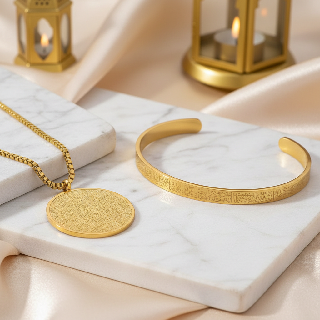 Pack Parure Ayat Al Kursi Protecteur - Collier et Bracelet Sacrés
