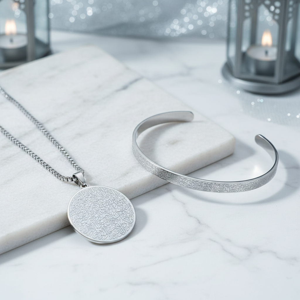 Pack Parure Ayat Al Kursi Protecteur - Collier et Bracelet Sacrés