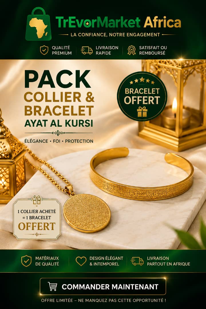 Parure Sacrée Ayat Al Kursi - Collier et Bracelet de Protection Spirituelle