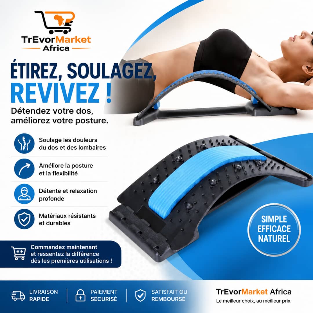 Civière dorsale orthopédique réglable – Soulagez votre dos naturellement